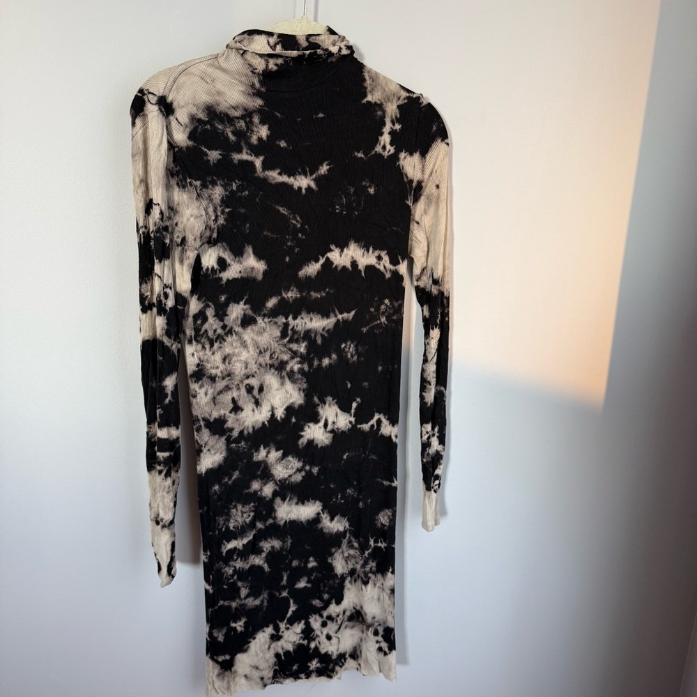 Enza Costa Black and Cream Long Sleeve Dress
